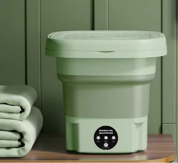 9-liter Mini Portable Folding Washing Machine, Equipped with Fully Automatic, Semiautomatic, Rotary Drying