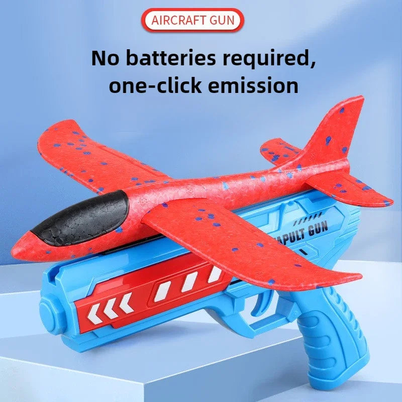 Foam Ejection Aircraft Toys for Kids Airplane Launcher Catapult Plane Children Parent-Child Interaction Outdoor Flying Toy Gifts