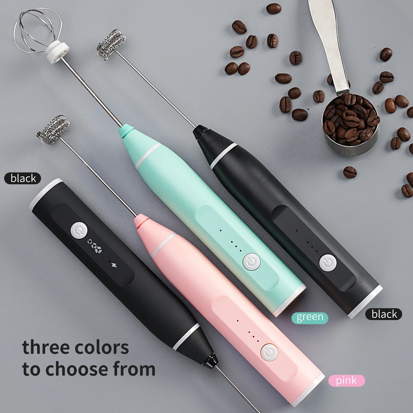 Handheld Electric Milk Foamer Coffee Milk Cover Foamer Household Mini Milk Foamer Blender Handheld Wireless Hair Beater