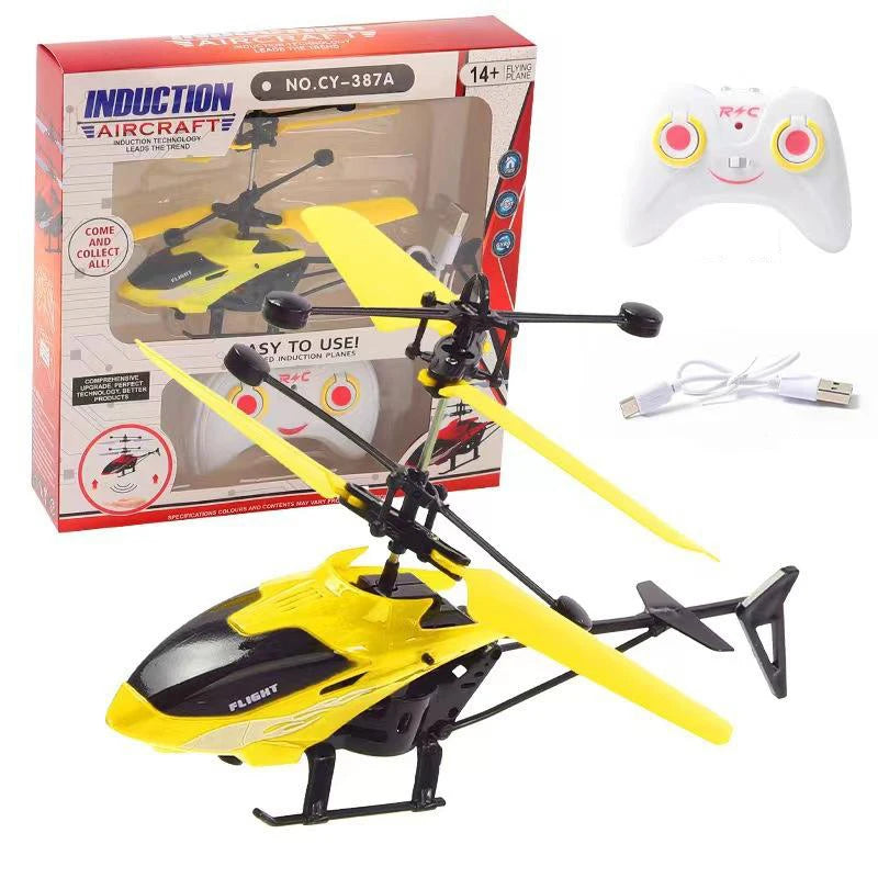 Mini Remote Control Induction Helicopter Indoor Gesture Suspension Drone Drop resistant Charging Remote Control Children's Toy