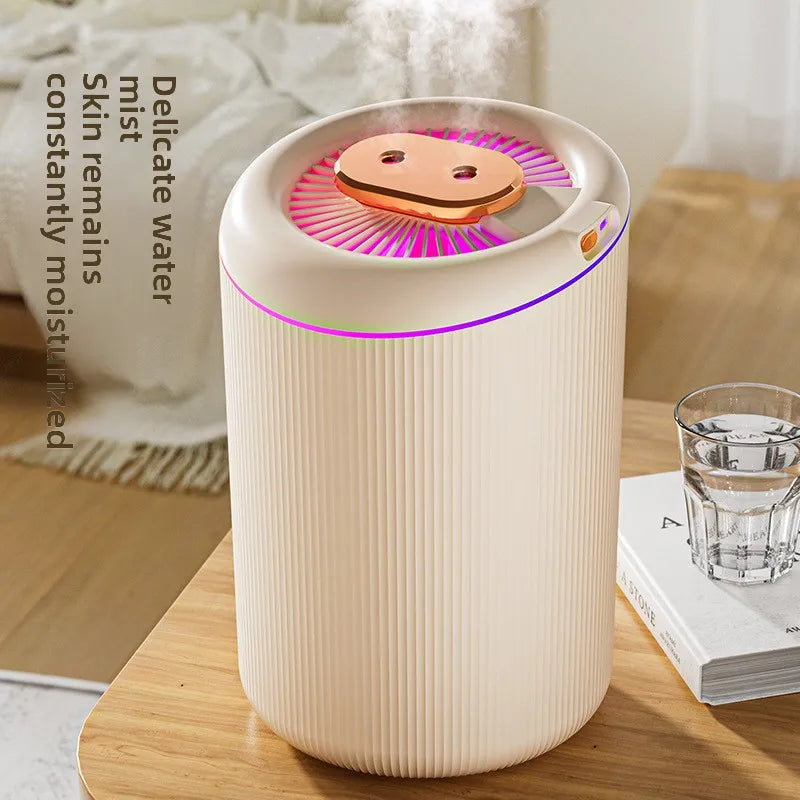 4.5LCapacity USB Humidifier with Dual Spray and Night Light for Home Office Air Purification