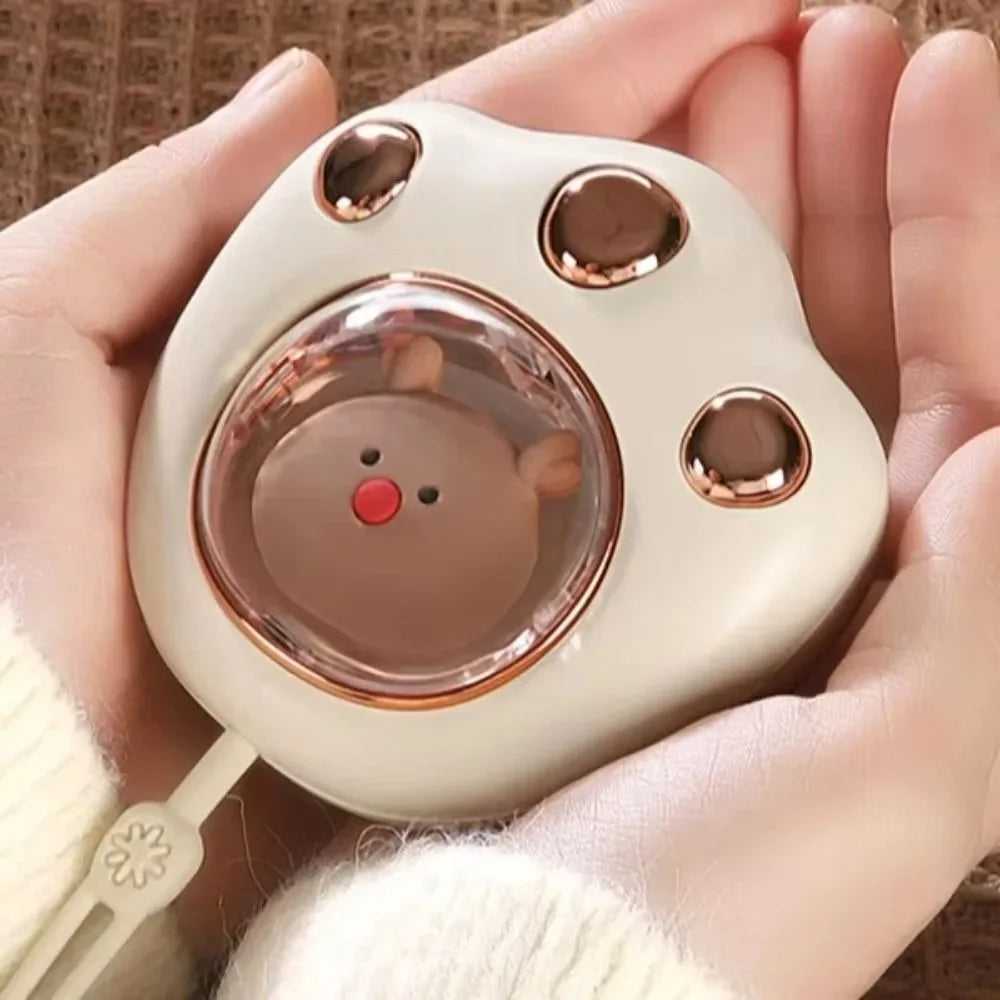 Cute Mini Cat's Claw Hand Warmer Rechargeable 2 Heat Levels Electric Heater Portable Pocket Warmer Students