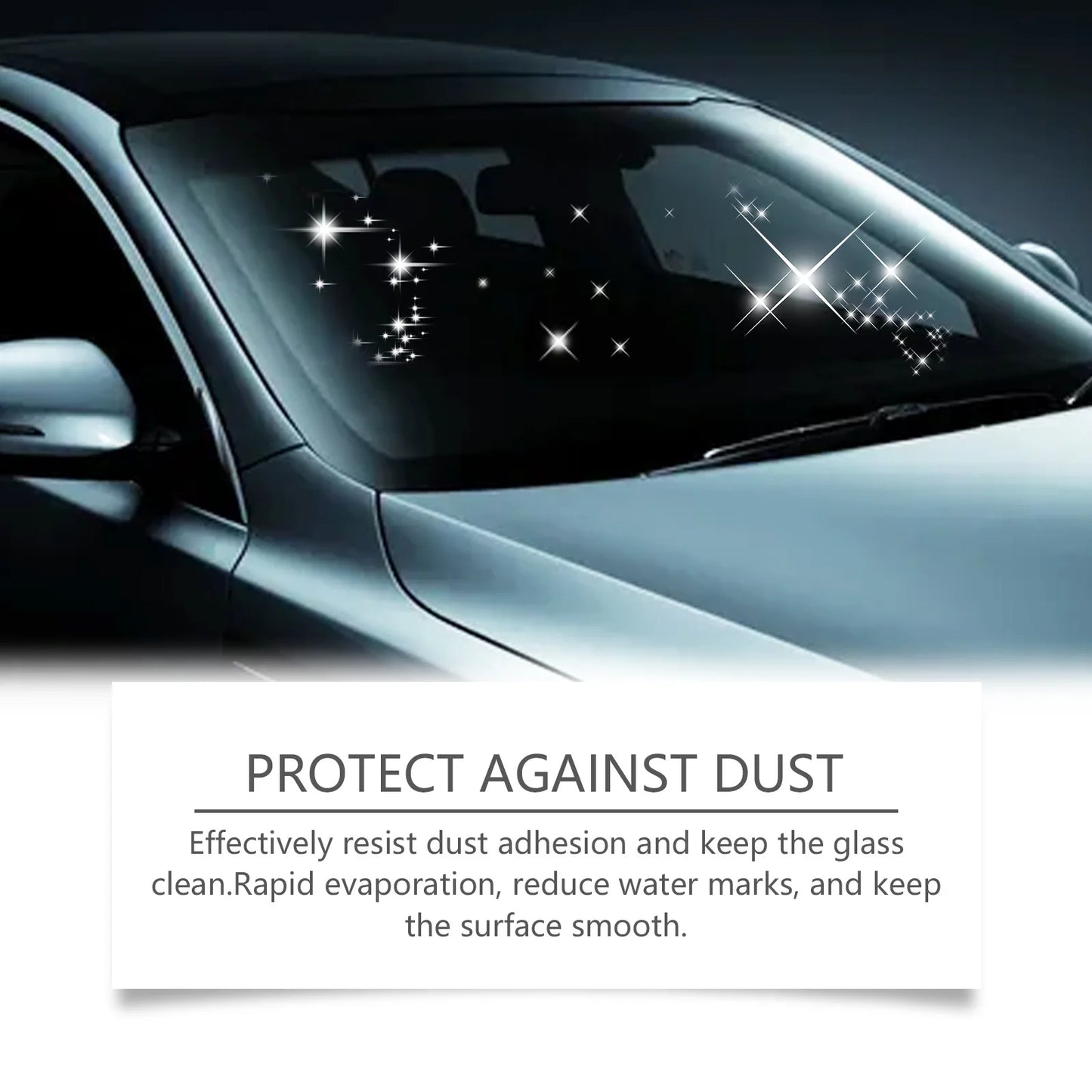 Car Windshield Cleaner - 120ml, Anti-Dust & UV Protection, Reduces Water Spots, Enhances Clarity, Glass Care