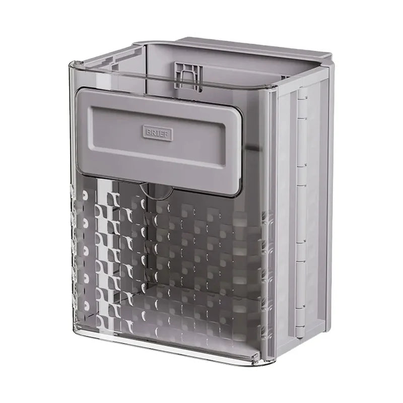Large Capacity Wall-Mounted Folding Trash Can - Collapsible Hanging Garbage Basket for Car, Outdoor Activities, and Camping