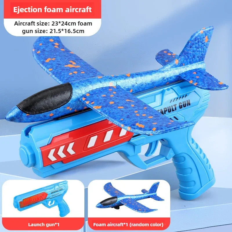 Foam Ejection Aircraft Toys for Kids Airplane Launcher Catapult Plane Children Parent-Child Interaction Outdoor Flying Toy Gifts