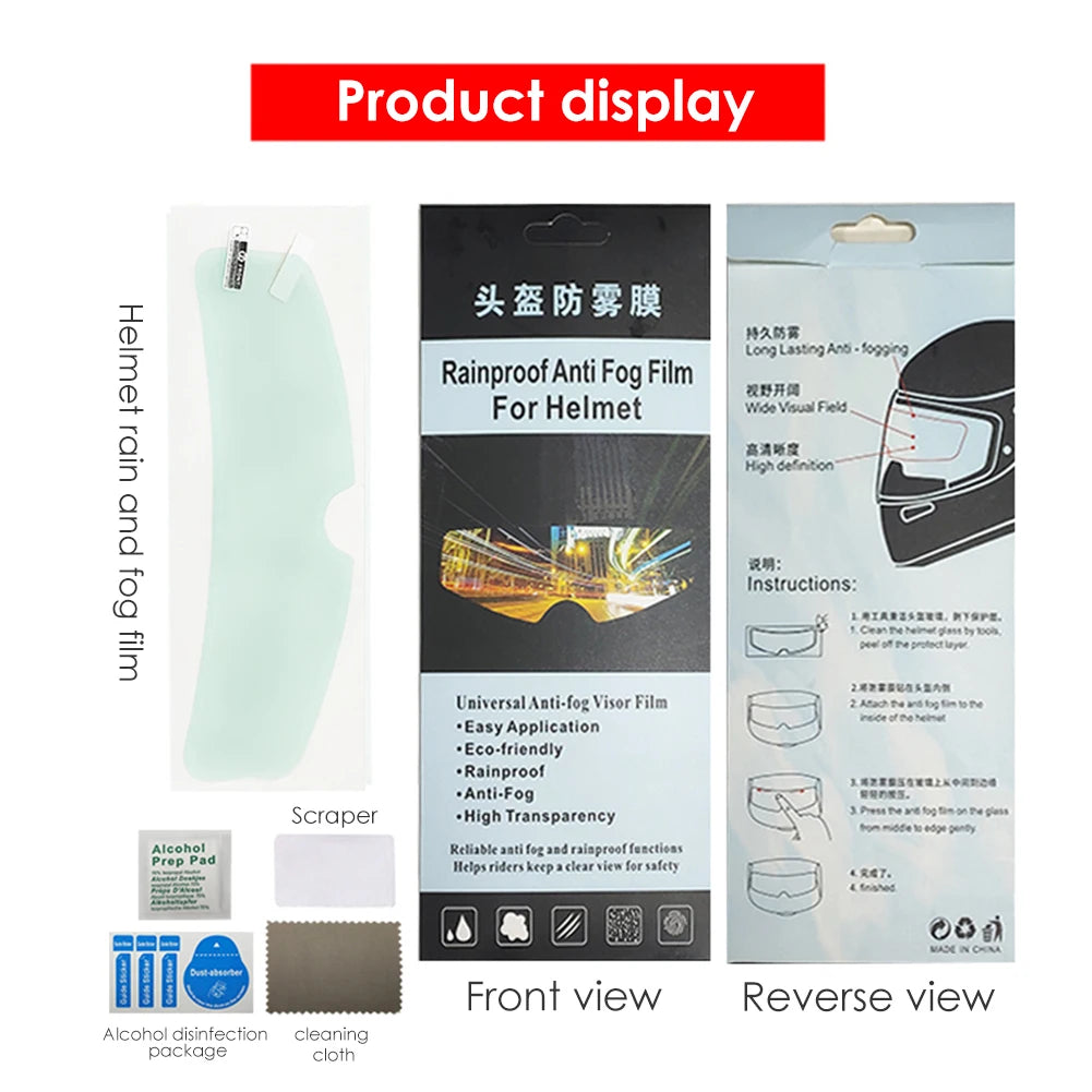 Fog Resistant Film for Motorcycle Helmet Visor Shield Nano Coating Practical Multi-functional Anti Fog Film