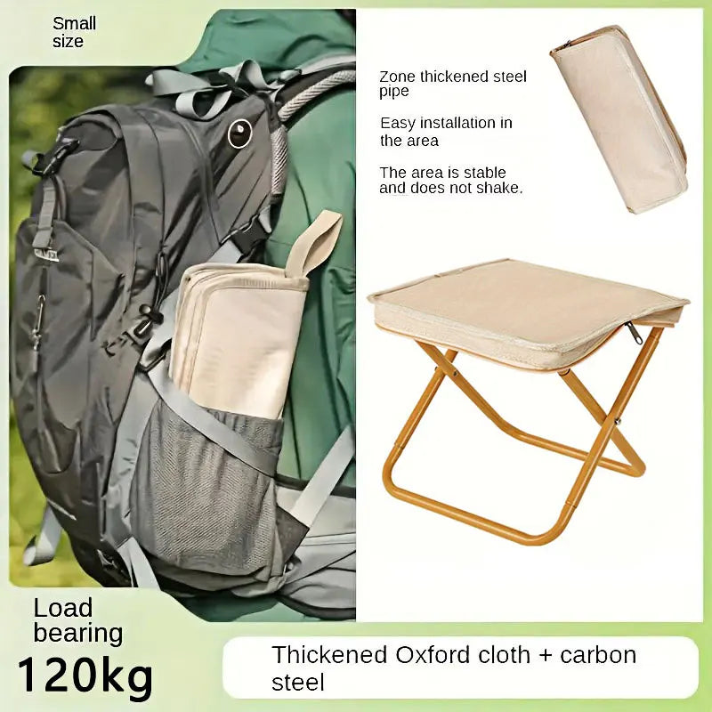 Outdoor Pencil Case Folding Stool, Mini Pony Camping Fishing Stool, Travel Leisure Pencil Case Chair