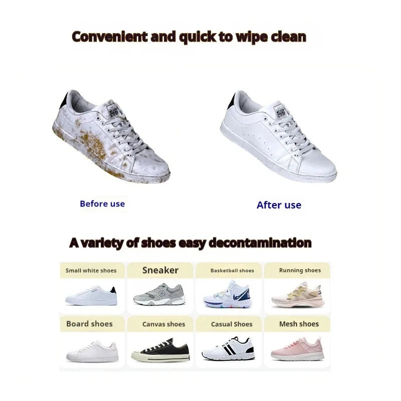 Shoe Sneaker Wipes Cleaner Quick Wipes Disposable Travel Portable Removes Dirt Stains Quick Wet Wipes for Shoe Care 80 Pcs