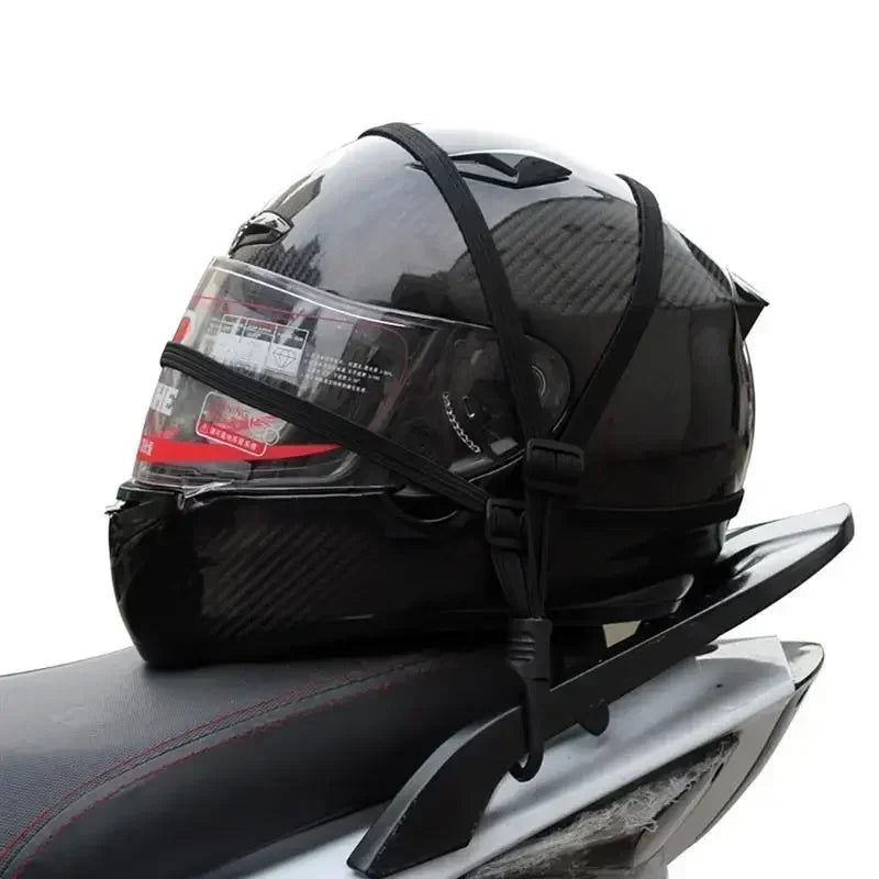 Motorcycle Luggage Strap Universal Moto Helmet Gears Fixed Elastic Buckle Rope High-Strength Retractable Protective Luggage Net