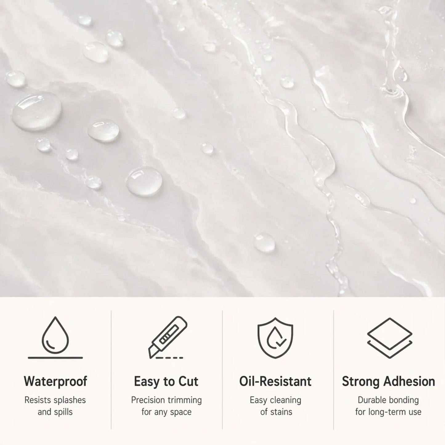 wallpaper Imitation Marble Wall Stickers IXPE Self-adhesive Floor Stickers Waterproof Bathroom living Room Decoration Decals