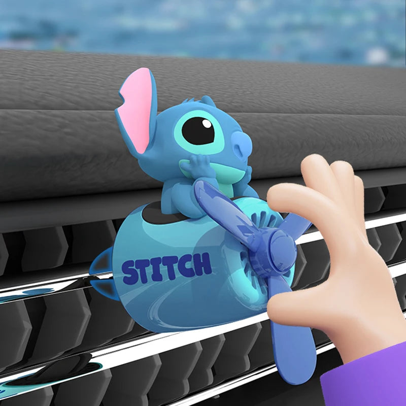 Disney Stitch Car Air Freshener Rotating Propeller Aromatherapy Car Accessories Interior Perfume Diffuser Fragrance Ornament