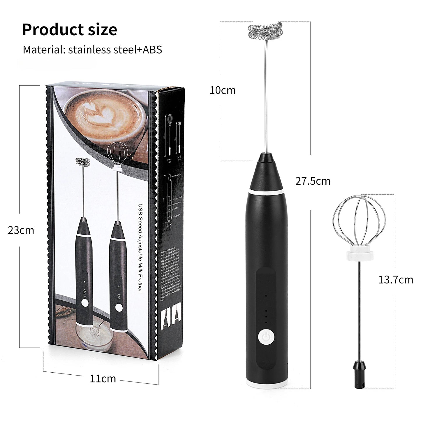 Handheld Electric Milk Foamer Coffee Milk Cover Foamer Household Mini Milk Foamer Blender Handheld Wireless Hair Beater