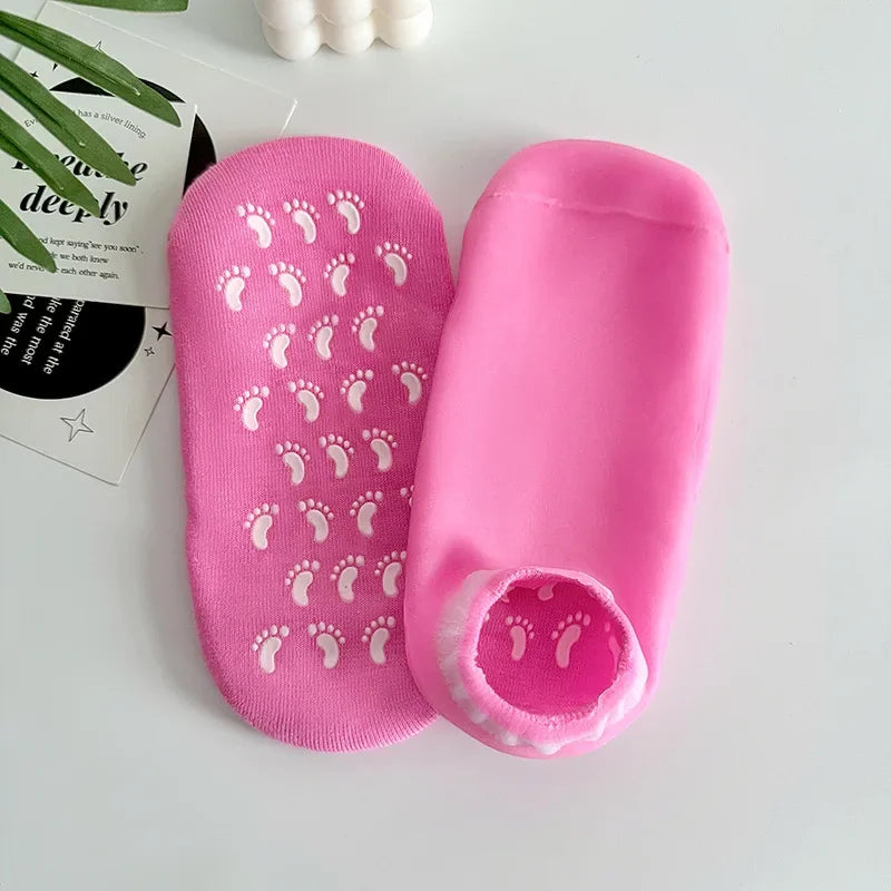 Silicone Moisturizing Mask Socks Reusable Exfoliating Anti Crack Protective Dry Dead Skin Remover Tools Foot Care