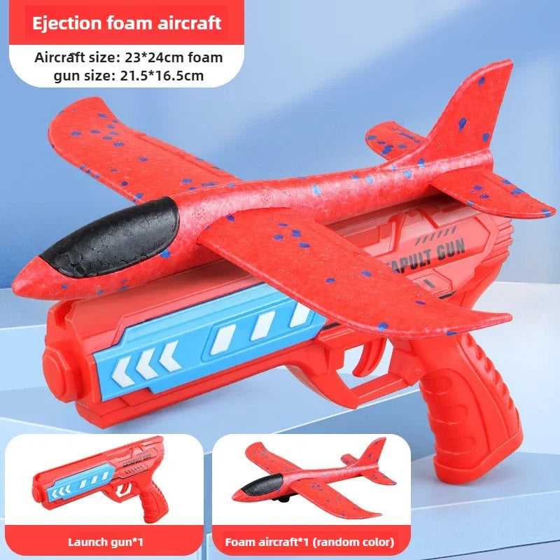 Foam Ejection Aircraft Toys for Kids Airplane Launcher Catapult Plane Children Parent-Child Interaction Outdoor Flying Toy Gifts