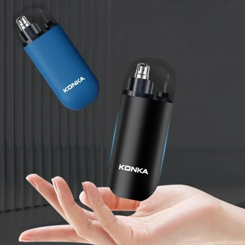 New KONKA Nose Hair Trimmer Electric Nose Hair Shaver Portable Nose Hair Scraping Double-edged Smooth Shaver Head for Home