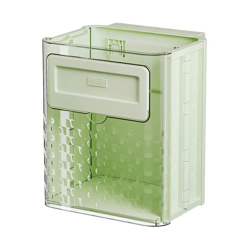 Large Capacity Wall-Mounted Folding Trash Can - Collapsible Hanging Garbage Basket for Car, Outdoor Activities, and Camping