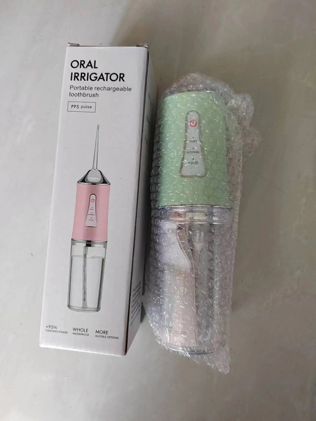 Oral Irrigator kit Portable Dental Water Flosser USB Rechargeable Water Jet Floss Tooth Pick 4 Tip 220ml 3 Modes IPX7 1400rpm