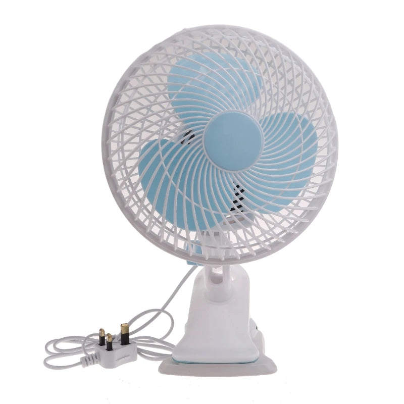 Clip-On Fan with Adjustable 2 Wind Speed 9inch Portable Fan Universal Fan 30W Clip On Campers Fan Desk Cooling Fan