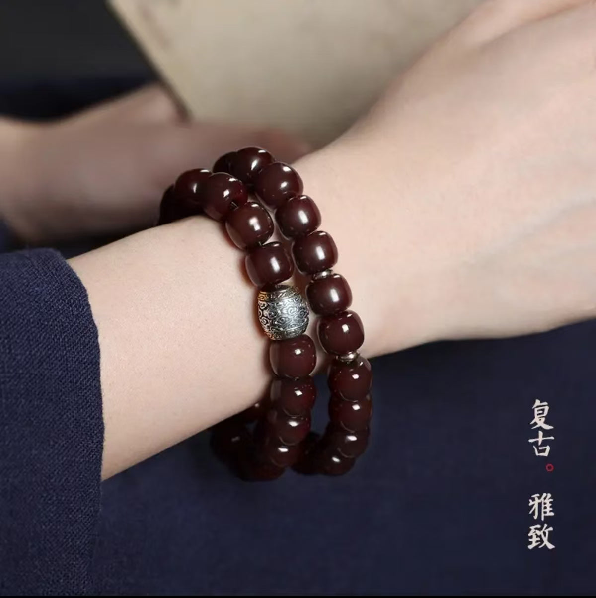 Bodhi bracelet with soft heart, old material, weathered double circle, plain circle, atmospheric literary toy, Bodhi selection, finger-winding soft disk to play with