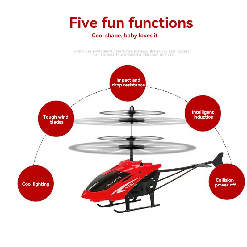 Mini Remote Control Induction Helicopter Indoor Gesture Suspension Drone Drop resistant Charging Remote Control Children's Toy