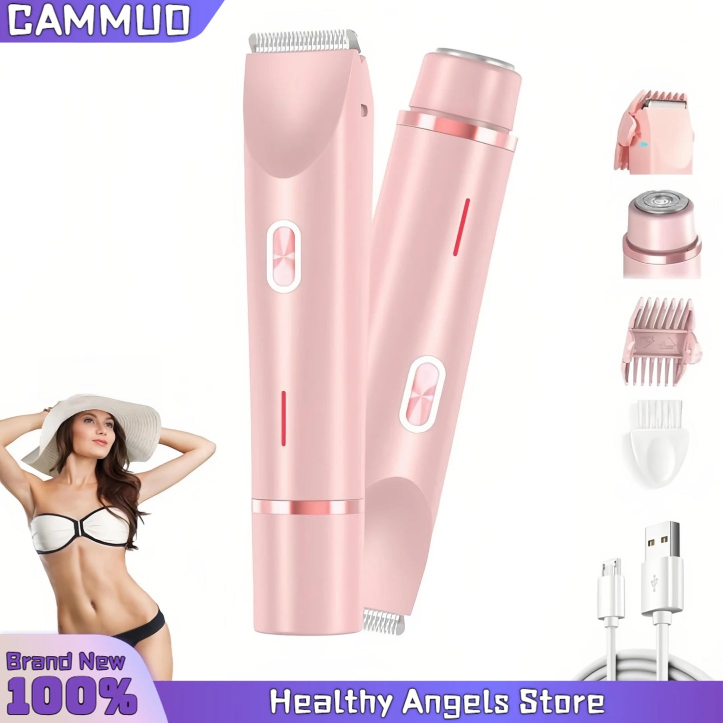 Electric Shaver for Woman Double Head Dual Purpose Razor Body Underarm Bikini Skin and Body Care Appliances Adults Women Tools