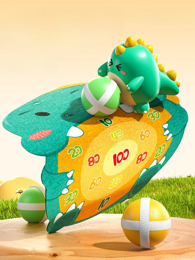 Dinosaur ball gun catapult sticky ball, children's baby toy, birthday gift