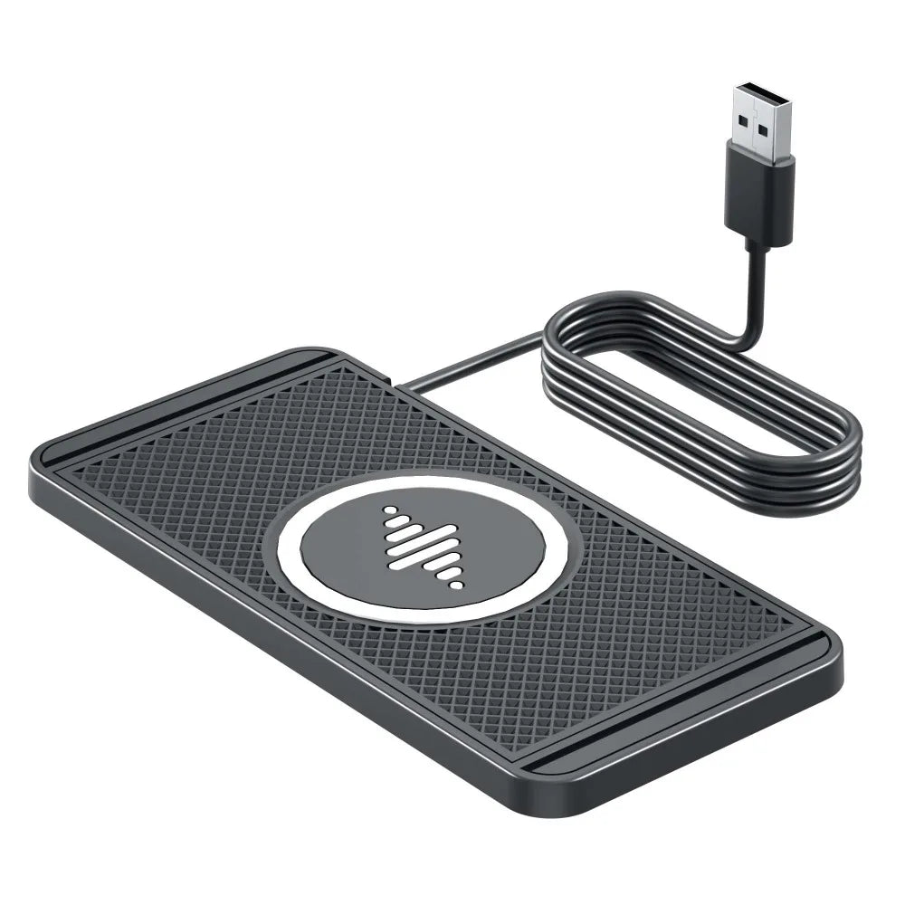 15W Wireless Car Charger Pad Non-slip Phone Charge For iPhone 17 16 15 14 13 12 Samsung S25 S24 Xiaomi 17 Pro Max Fast Charging