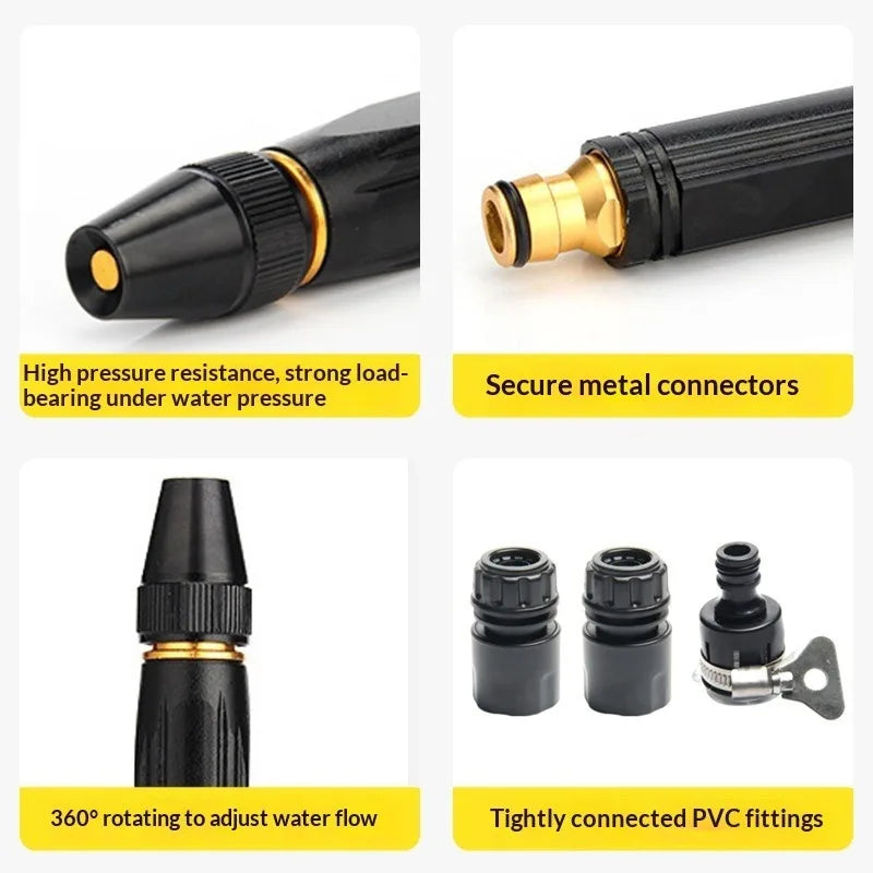 Adjustable Car Wash Water Gun High Pressure Metal Car Wash Straight Nozzle Washer Spray Sprinkler for Car Washing Tool