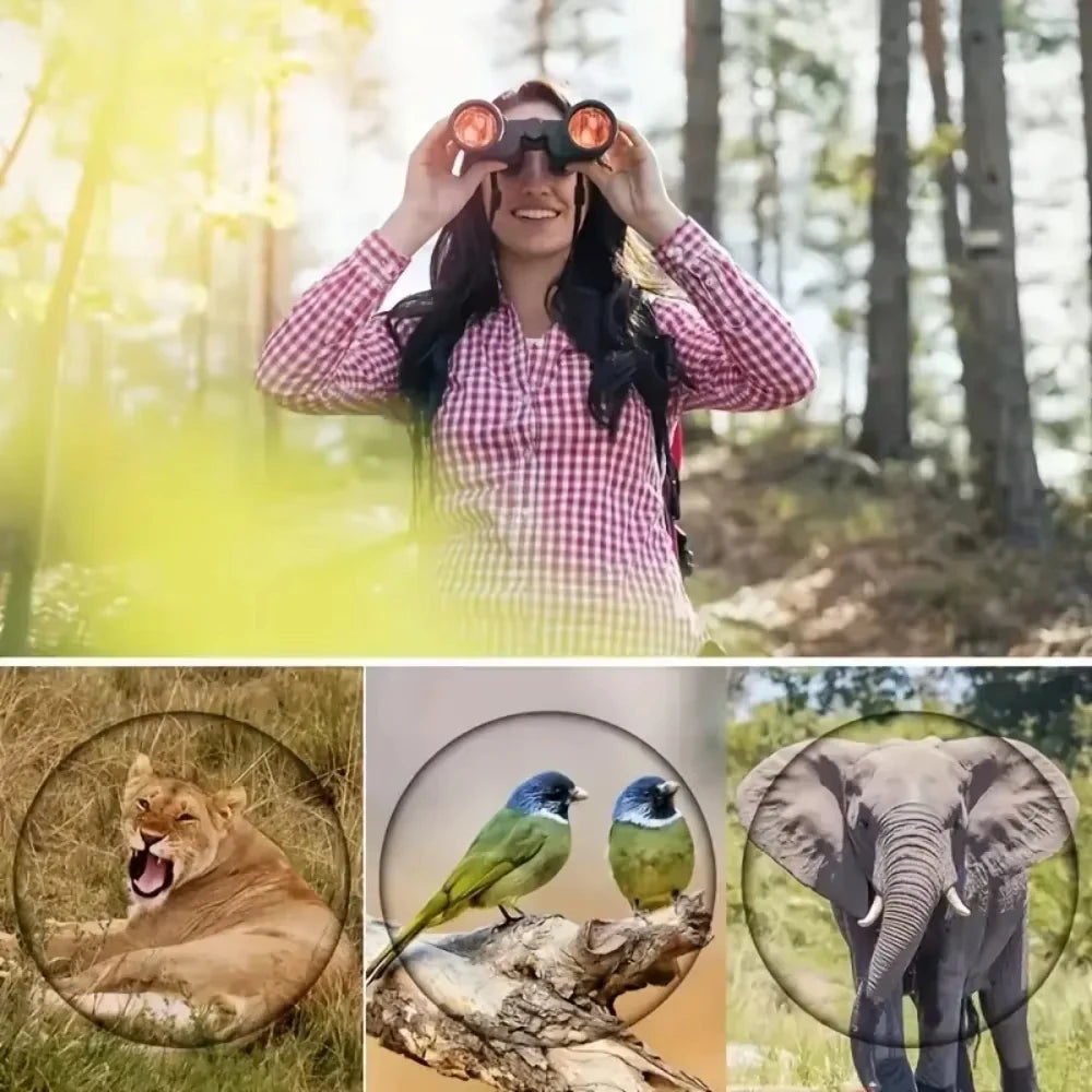 80x80 adult powerful binoculars, durable, optical glass lens for hunting, high-definition high-power for travel and sightseeing