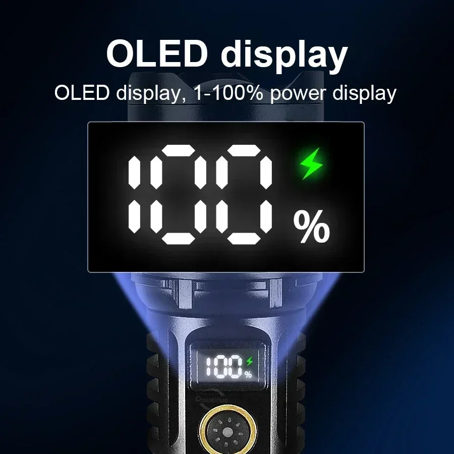 5000Lumen P90 LED Zoom Powerful Flashlight USB Rechargeable High Power Outdoor Patrol Camping Hunting Hiking Strong light Torch