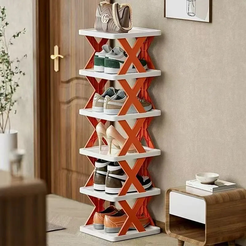 1Set Plastic Folding DIY Splicing Shoe Rack Home Simple Door Multifunctional Shoe Cabinet Multi layer Storage Rack for Shoes