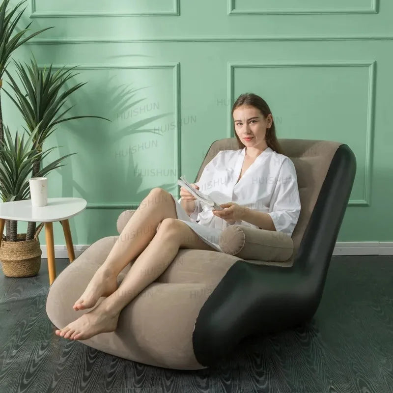 Foldable and Portable Inflatable Sofa - Perfect for Indoor and Outdoor Use Garden Furniture Terrace Bed Air Patio Set Armchair