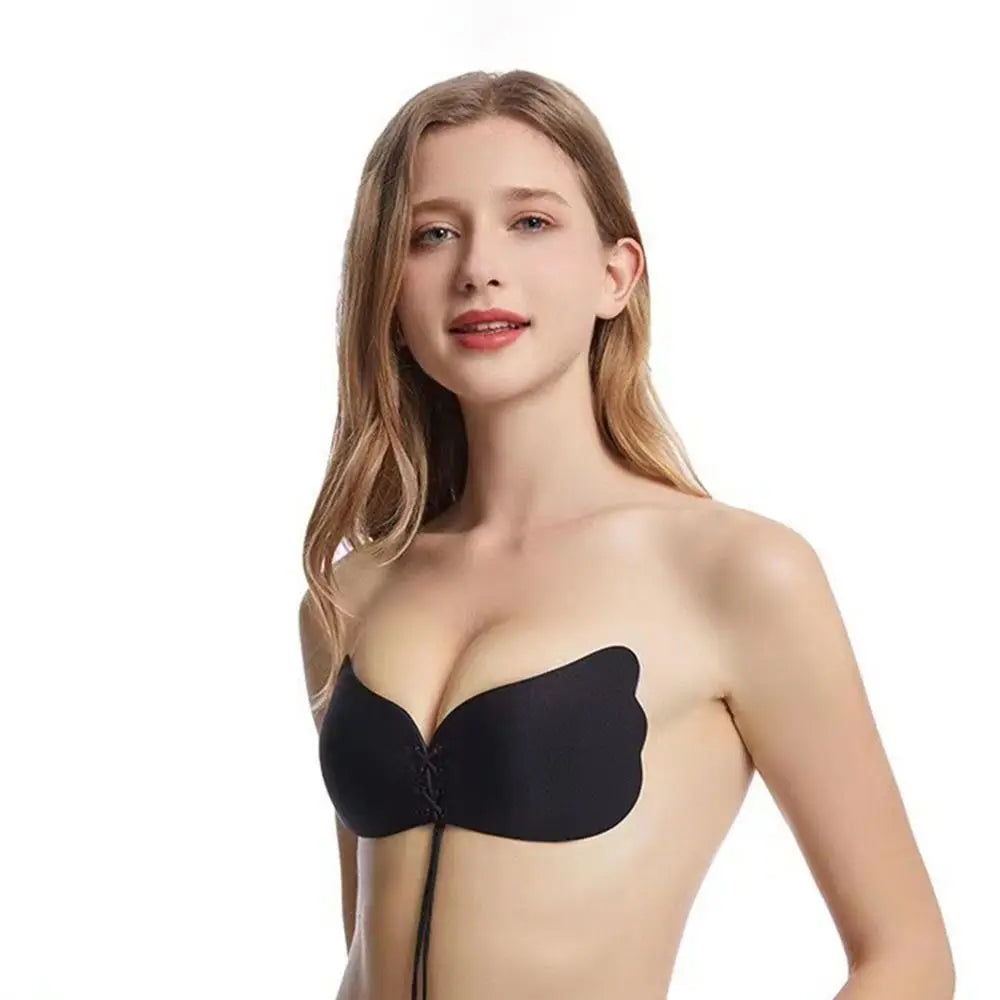 Silicone Sticky Invisible Bandeau Backless Bra Push Up Strapless Bras Stick On Bra