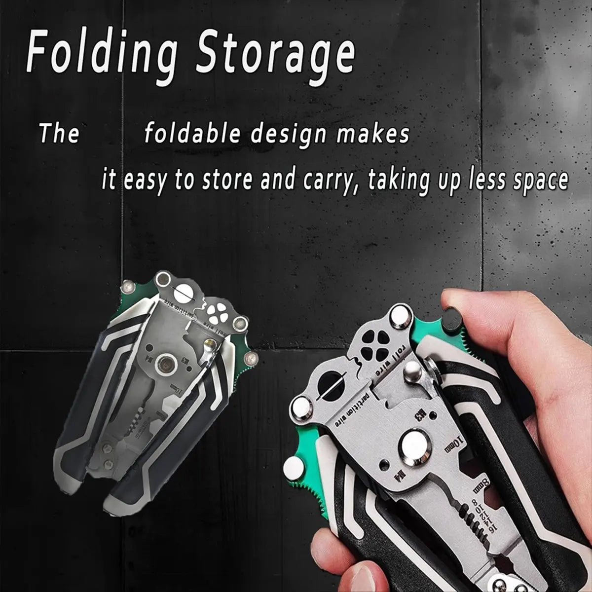 (PQWN) 18 in 1 Foldable Wire Stripper,Multifunctional Wire Stripper,Multifunction Wire Stripper,Electrical Pliers