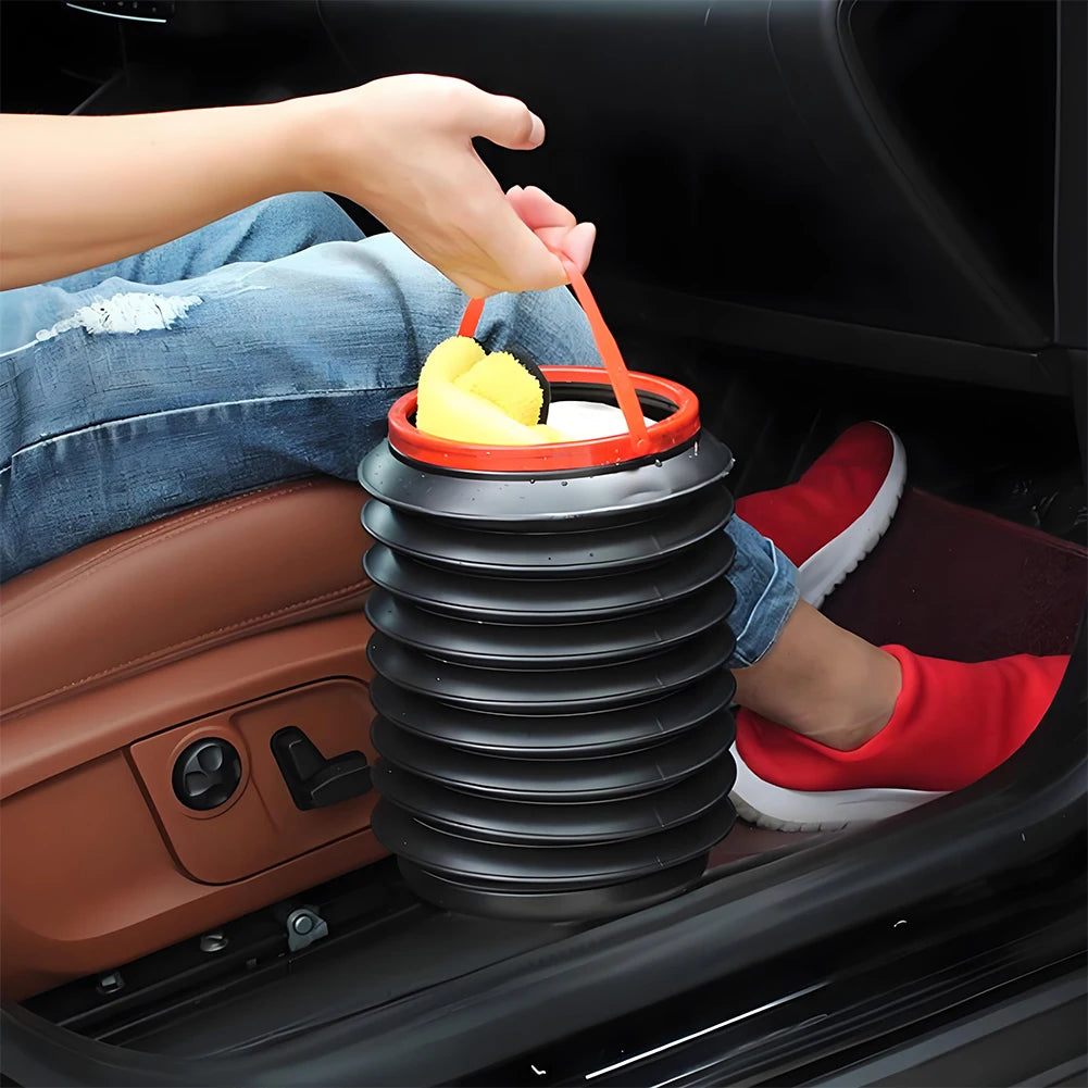 4L Table Storage Case Portable Small Car Trash Bin Multifunctional Water Bucket Automotive Garbage Can for Home Office