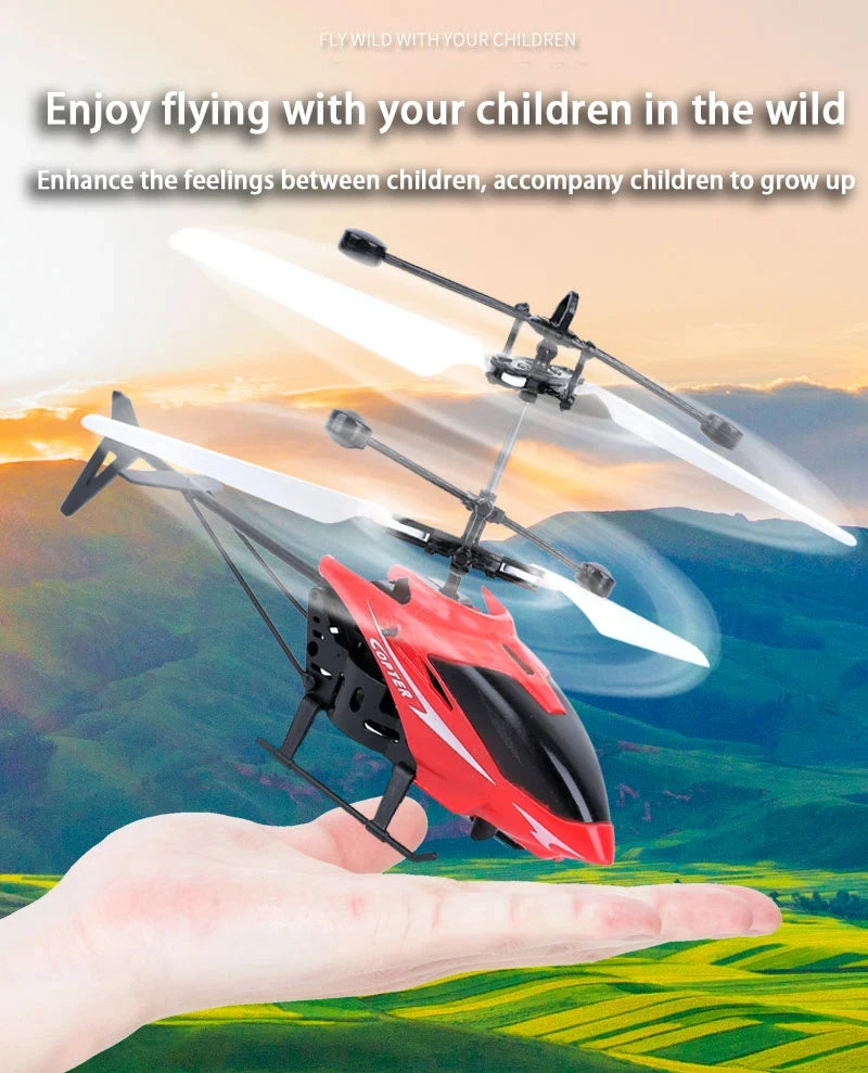 Mini Remote Control Induction Helicopter Indoor Gesture Suspension Drone Drop resistant Charging Remote Control Children's Toy