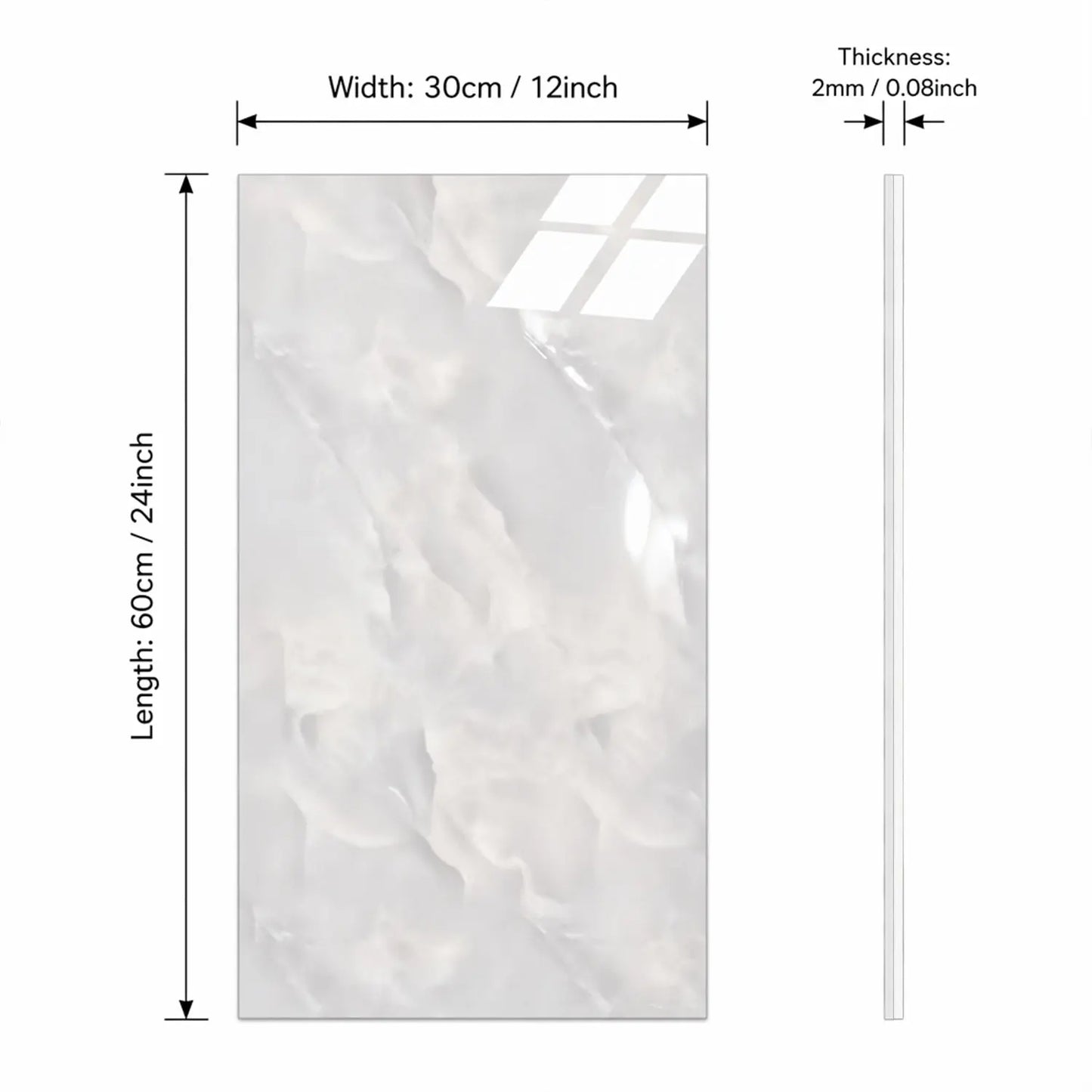 wallpaper Imitation Marble Wall Stickers IXPE Self-adhesive Floor Stickers Waterproof Bathroom living Room Decoration Decals