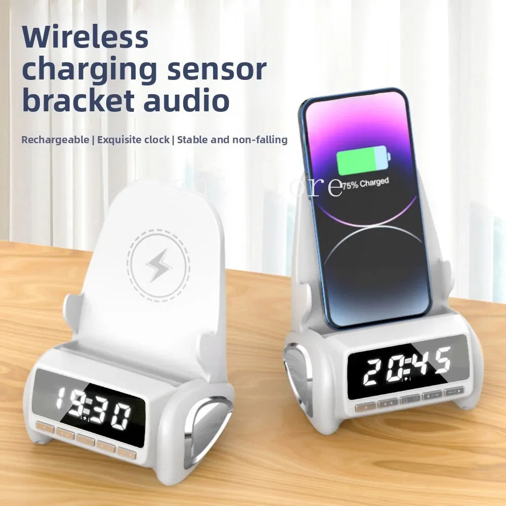 New smart sensor wireless bluetooth bracket speaker 018 lazy chair timing alarm clock carry multi-function
