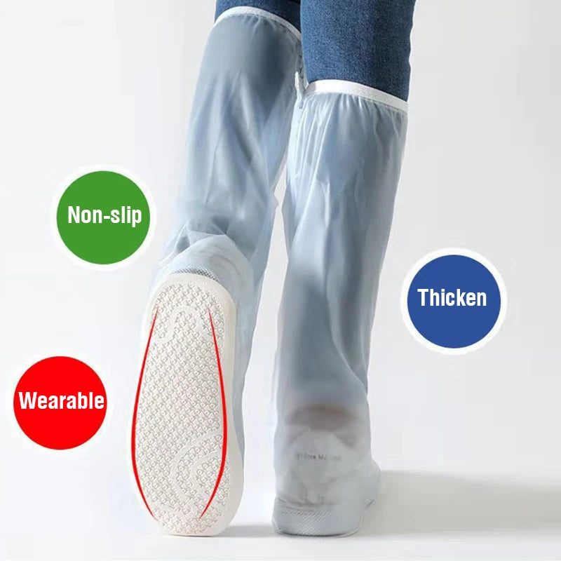 40CM Rainy Water Proof Shoes Tall Shoe Coveres Rain Waterproof Silicone Shoes Protectors Cycling Rain Boots Non-Slip Shoe Cover