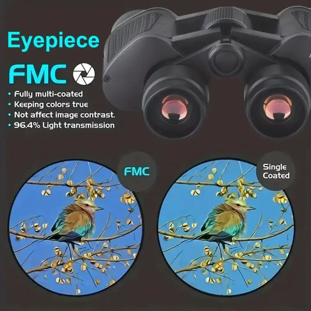 80x80 adult powerful binoculars, durable, optical glass lens for hunting, high-definition high-power for travel and sightseeing