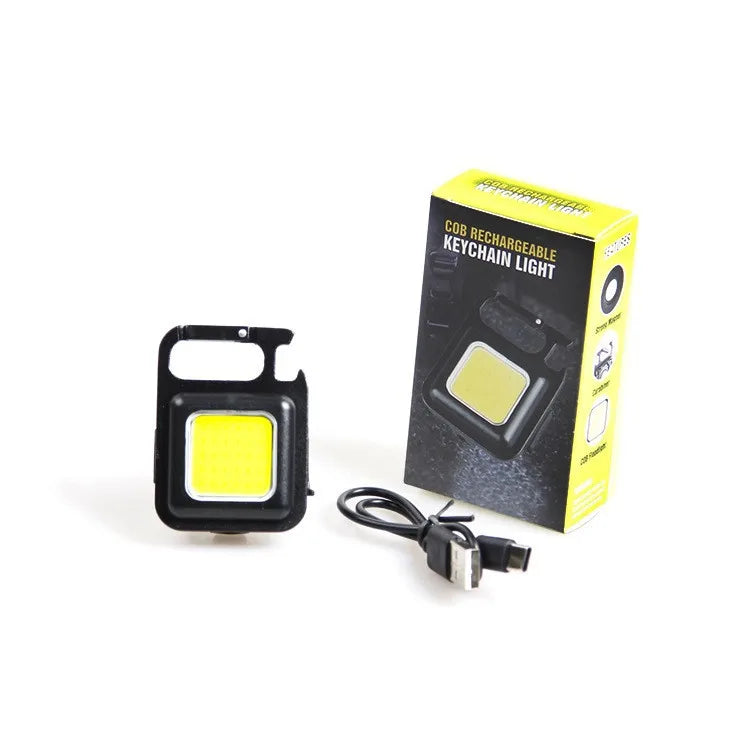 Mini LED COB 800mah Multifunctional Keychain Light Rechargeable Strong Magnetic Work Lamp Outdoor Keychain Portable Lamp