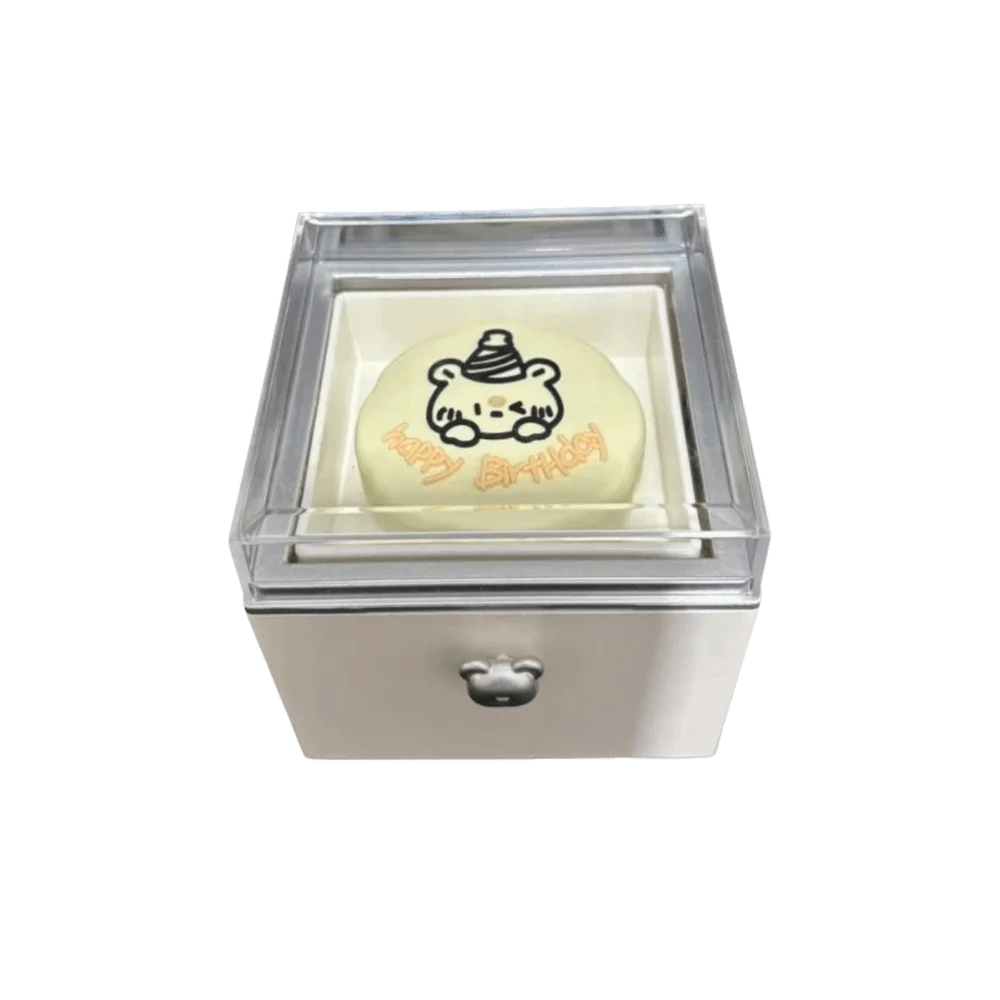 Automatic Flip Bear Flip Ring Boxs Light Candles Spinning Design Mini Cake Surprise Rotating Box Surprise Mechanism