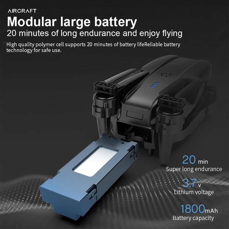 New Drone With 4K Professional Camera High-Definition Dual Camera Lens Long Battery Life LED Night Flight Lights Toy Gift
