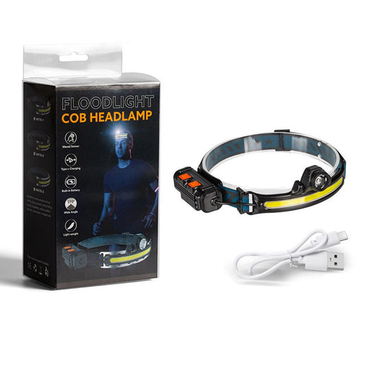 XPG+COB LED Zoom Induction Headlamp USB Rechargeable Outdoor Head Light Power Display Super Bright Headlight for Camping Fishing