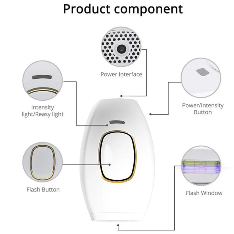 Home female full-body hair removal device, painless hair laser hair removal machine, permanent IPL hair removal device