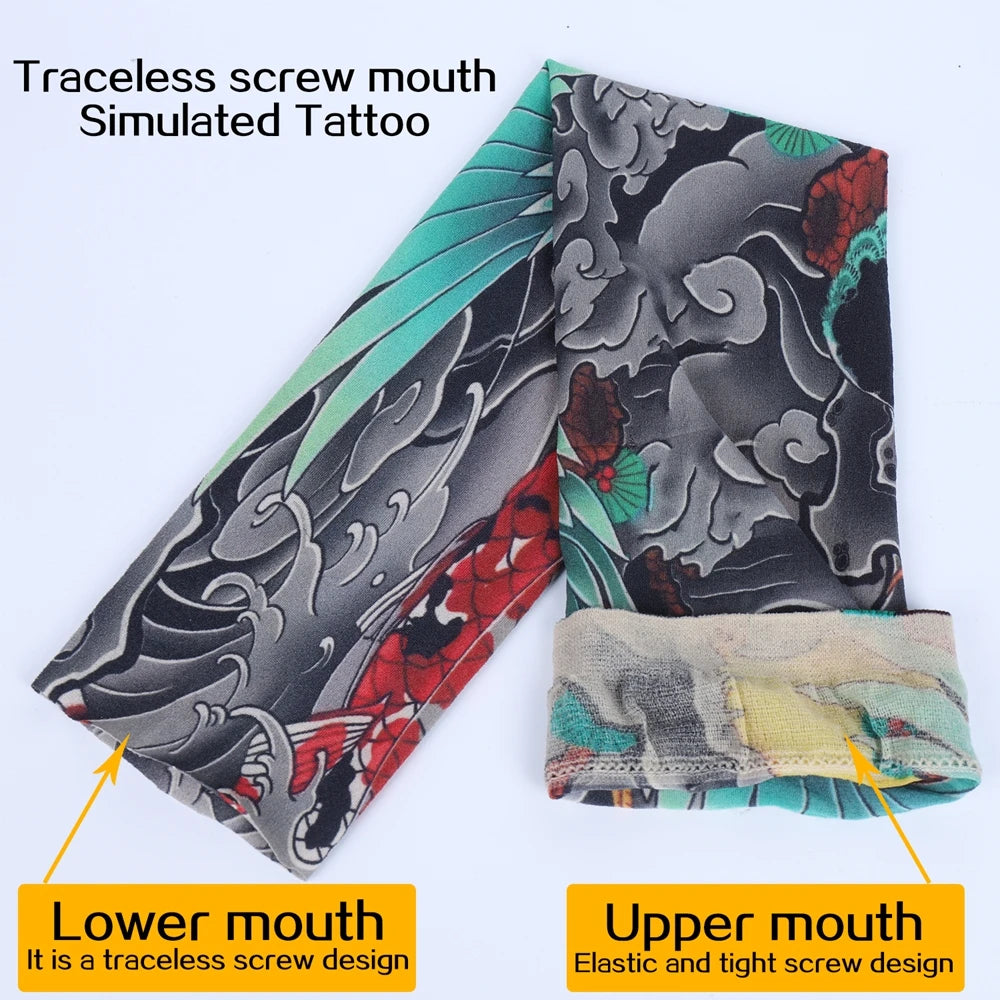 1PC Ultra thin seamle Tattoo  Sleeves Arm For Men Women Cool Travel Cycling Elastic Scratch Resistant Sunscreen Arm
