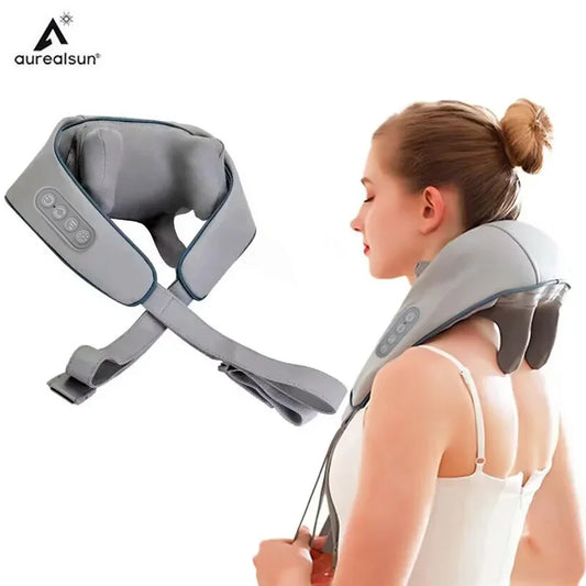 Electric Neck Massager Wireless health care Neck Shoulder Kneading 3D Massage Pillow Cervical Back Muscle Relaxing Massage Shawl