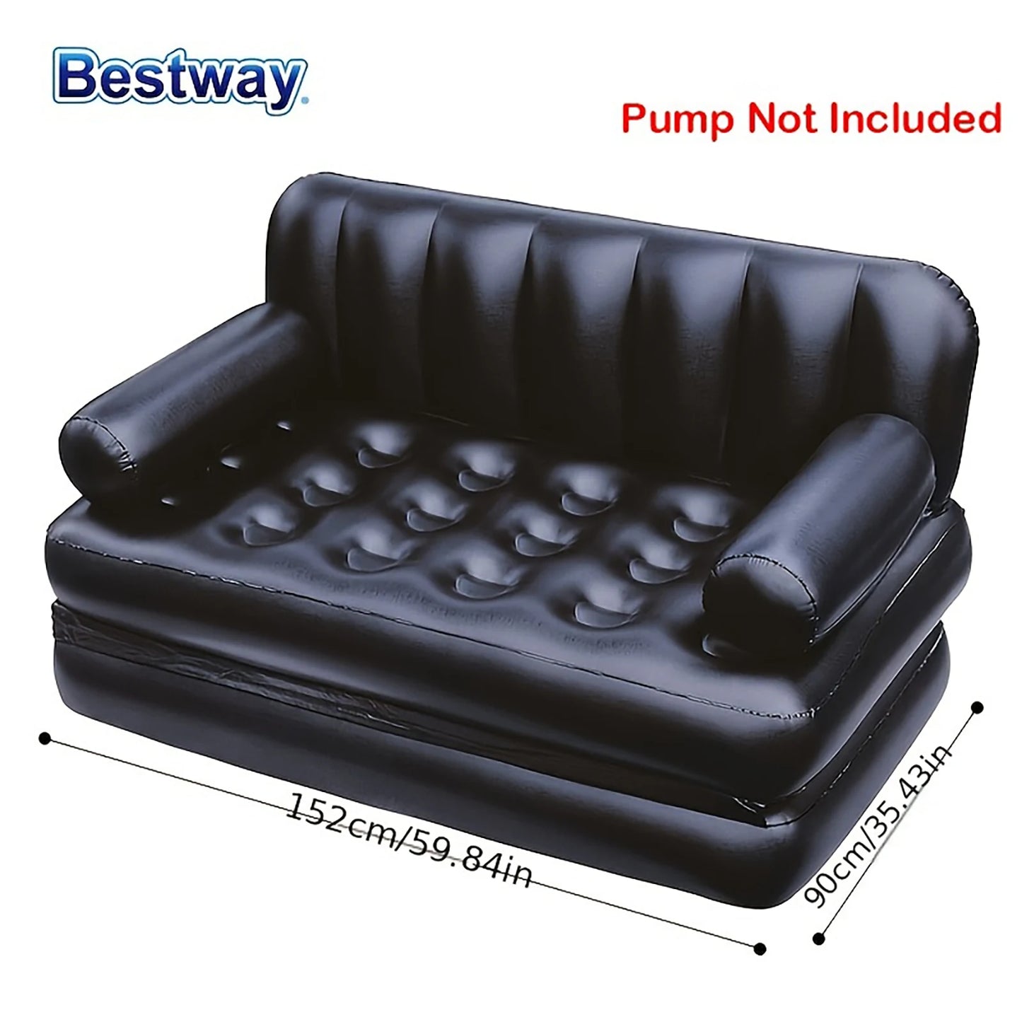 Bestway 2Size/1PC Inflatable Sofa Bed, Inflatable Sofa, Inflatable Recliner, Camping Waterproof, Inflatable Sofa, Blow Up Sofa M
