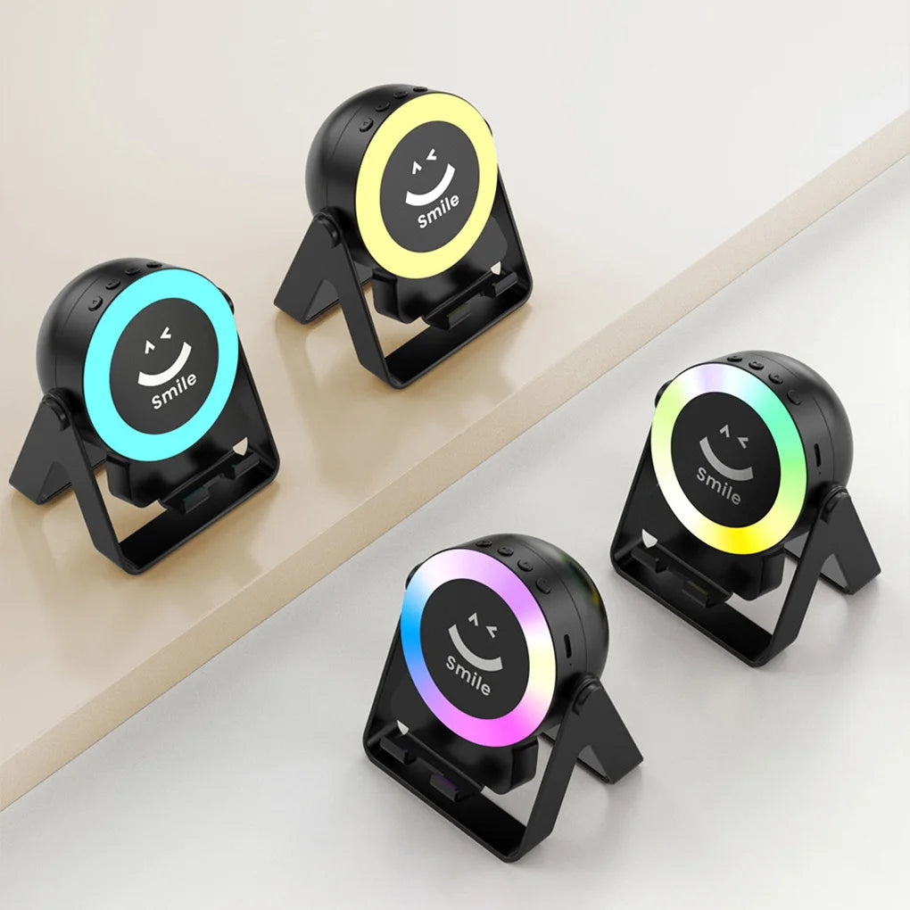 Mini Bluetooth Wireless Speaker Sound Amplifier with Stand 360Rotation Speaker Audio Automatic Connection Subwoofer