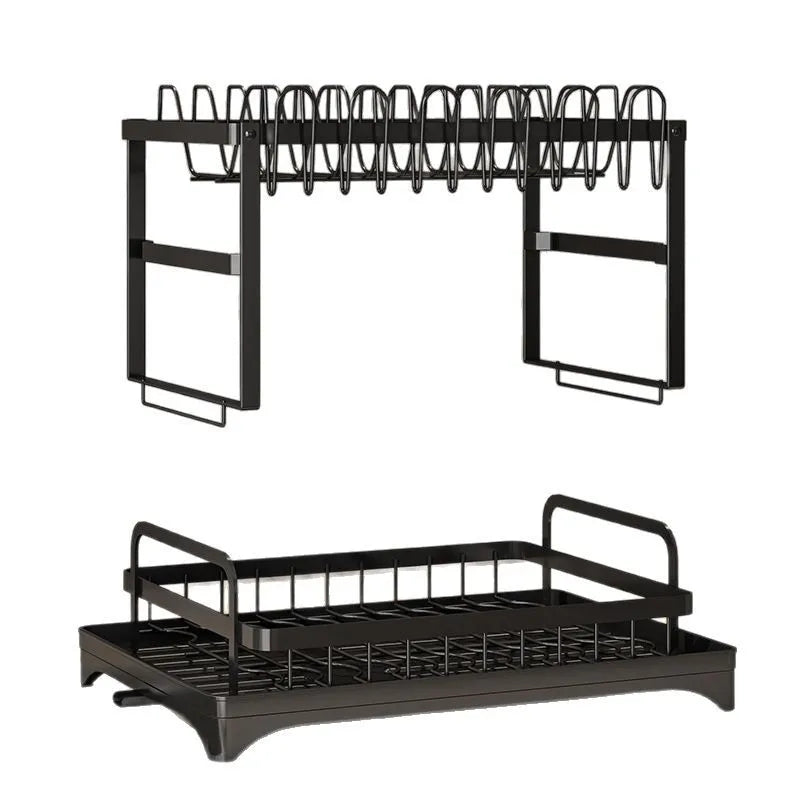 Kitchen Multifunctional Drain Bowl Rack Dish Shelf Kitchen Countertop Drying Rack Small Storage Dish Rack